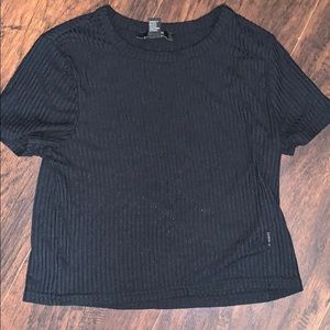 Forever 21 black see through crop top
